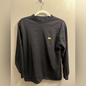 The Masters Collection Mens Long Sleeve Black Shirt Medium Golf